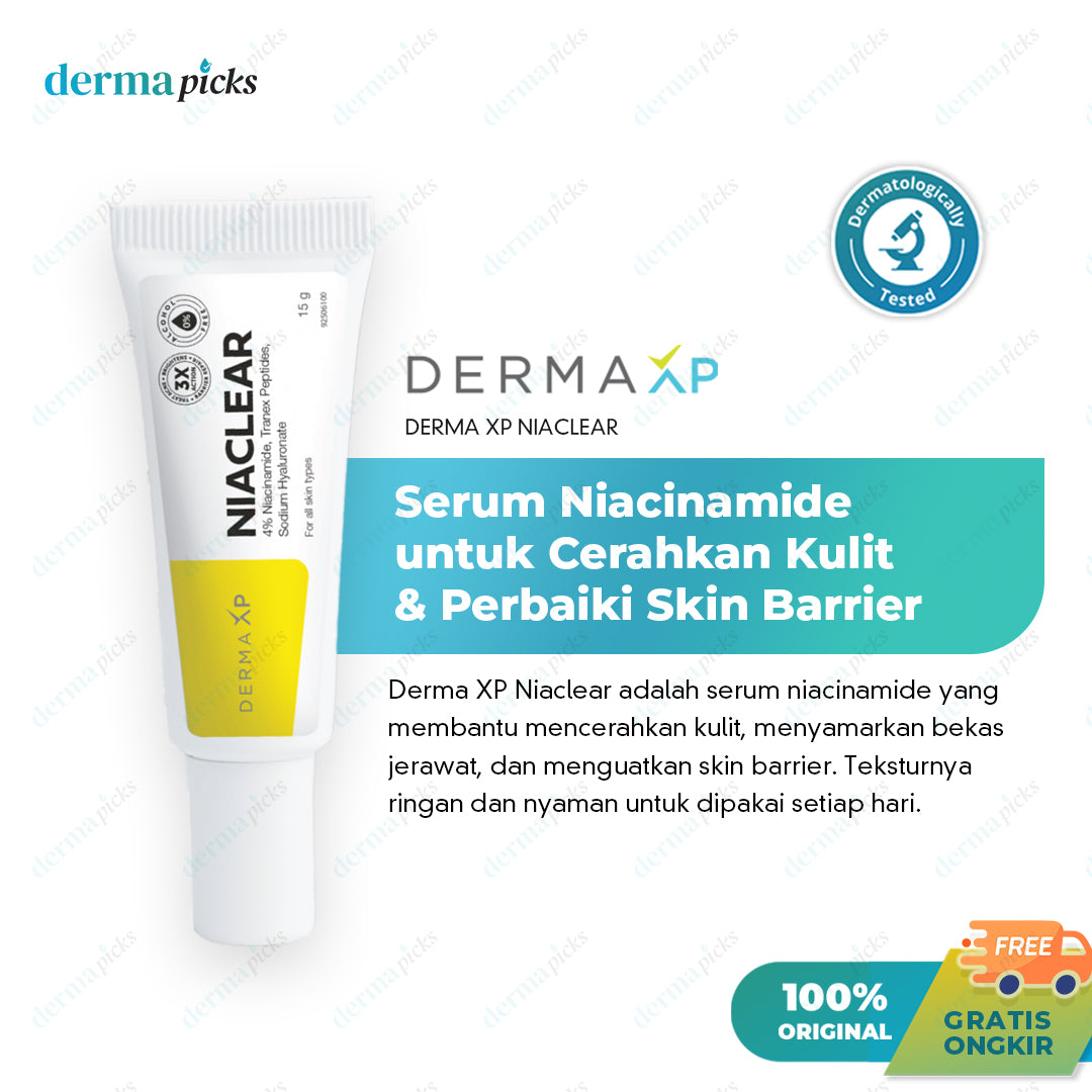 Derma Xp Niaclear Niacinamide 4% Cream Jerawat | Wajah kusam | Noda Bekas Jerawat 15gr