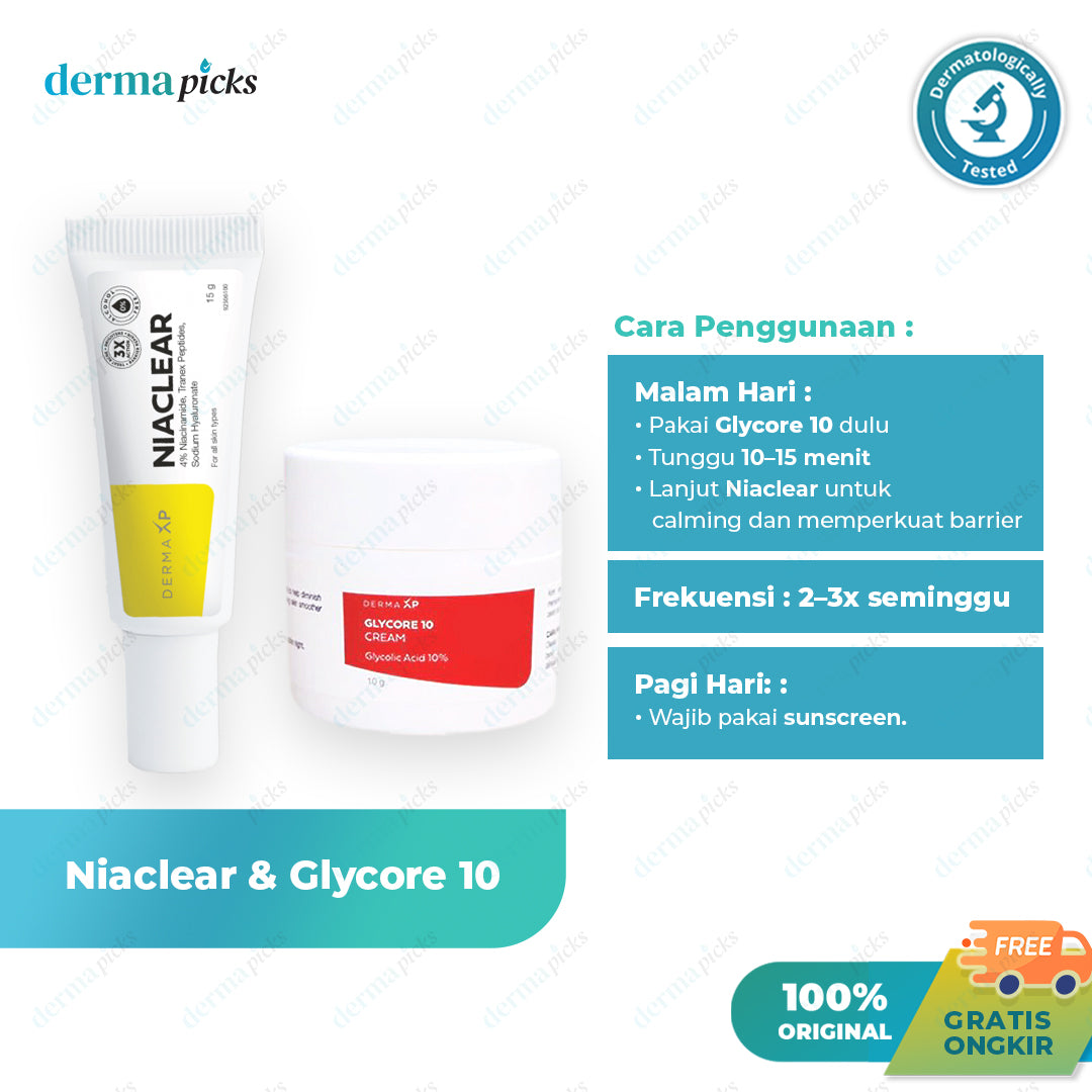 Derma Xp Niaclear Niacinamide 4% Cream Jerawat | Wajah kusam | Noda Bekas Jerawat 15gr