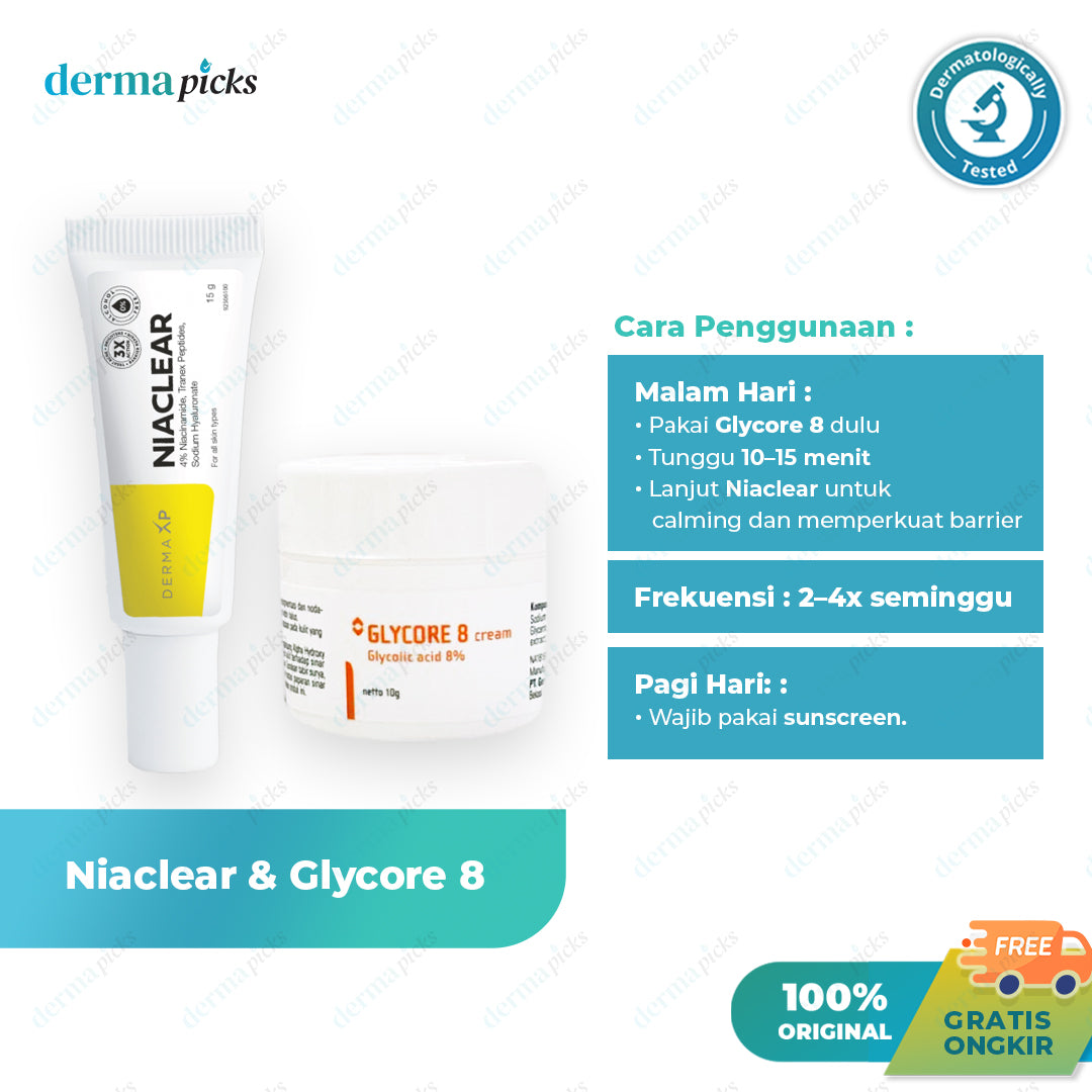 Derma Xp Niaclear Niacinamide 4% Cream Jerawat | Wajah kusam | Noda Bekas Jerawat 15gr