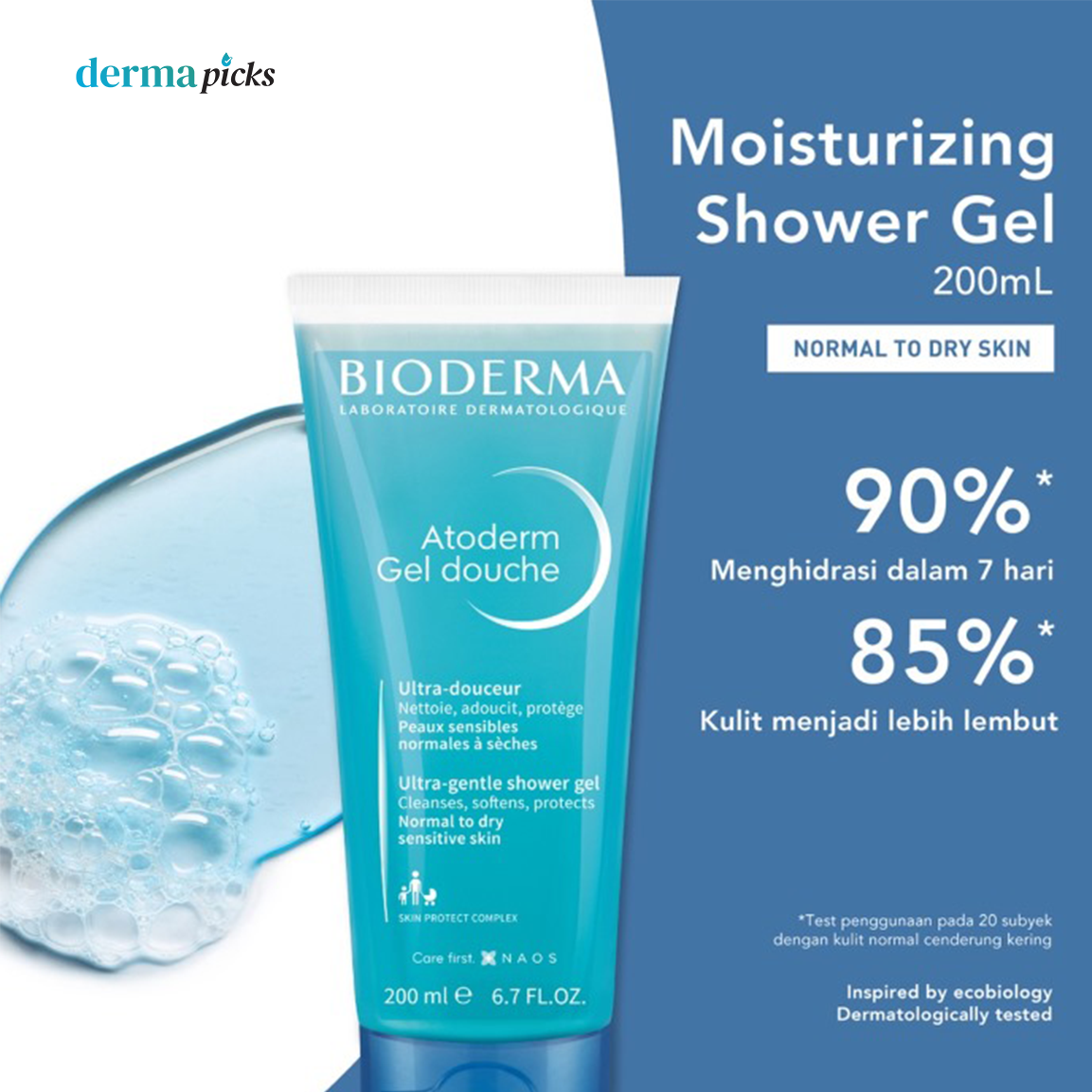 Bioderma Atoderm Gel Douche 100 ml - PEMBERSIH DENGAN TEKSTUR GEL YANG LEMBUT